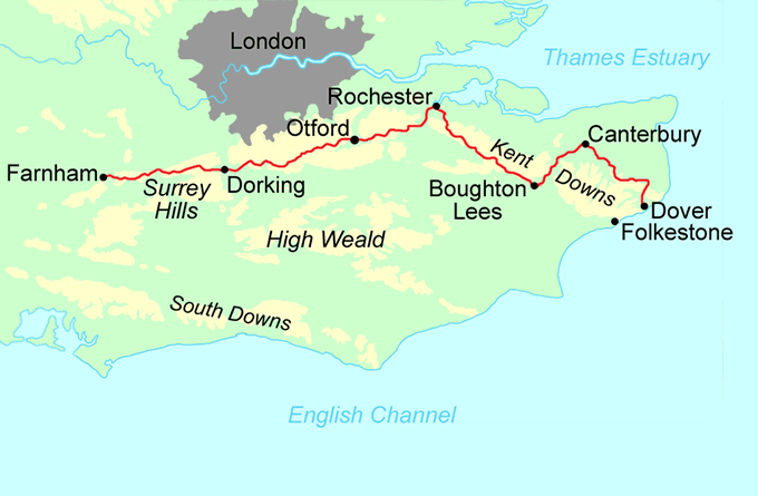 North Downs Way Run map